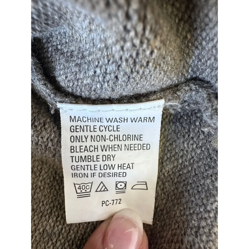 IZOD Mens XL 1/4 Zip‎ Pullover Sweater Cotton Blend  Knit Taupe Preppy Academia